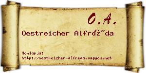 Oestreicher Alfréda névjegykártya